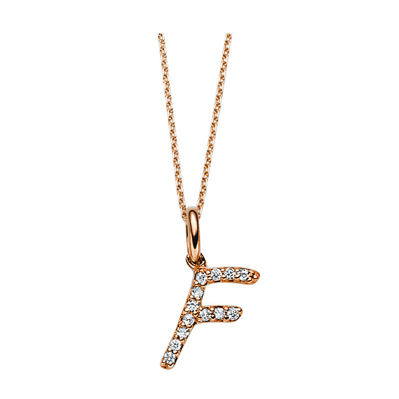 Collier 18 kt RG, 13 Brill. 0,05 ct, TW-si