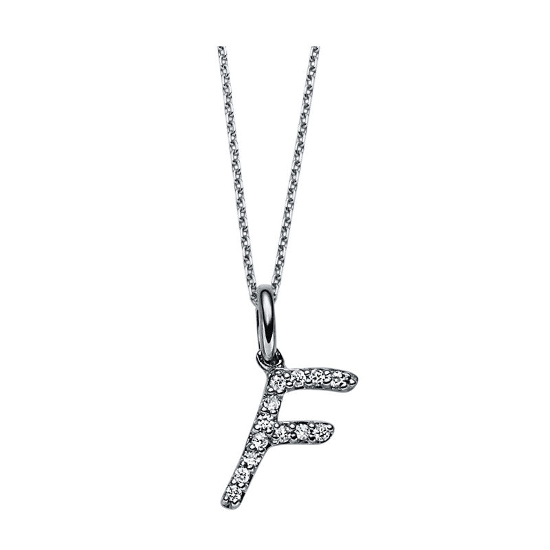 Collier 14 kt WG, 13 Brill. 0,05 ct, TW-si