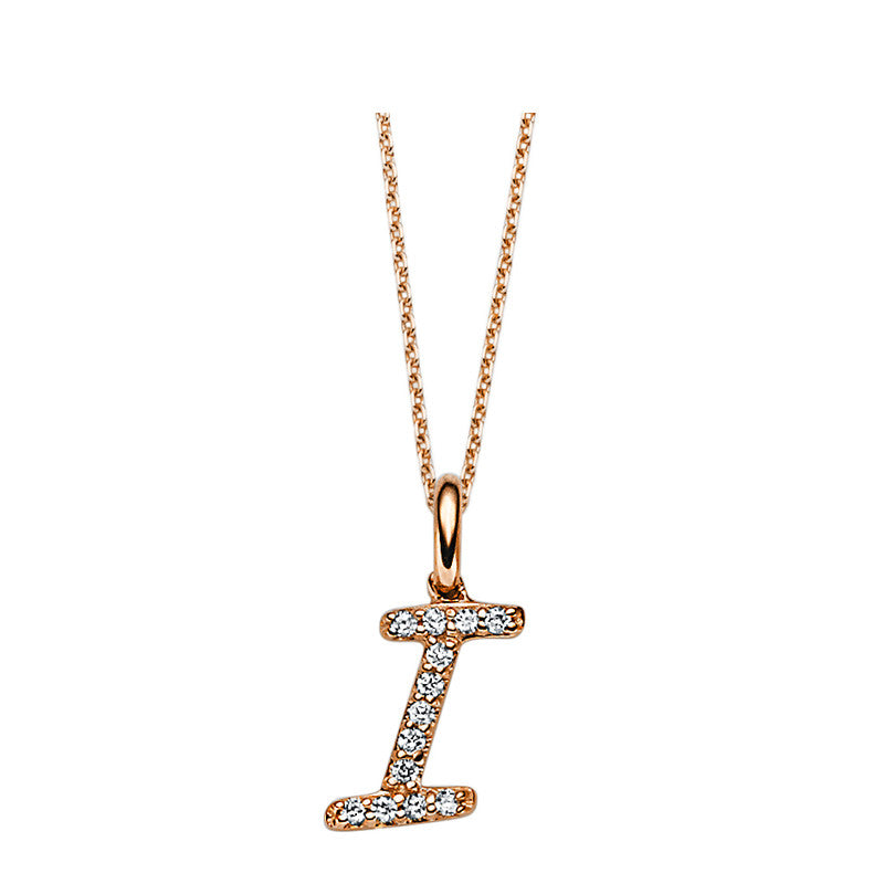Collier 18 kt RG, 13 Brill. 0,05 ct, TW-si