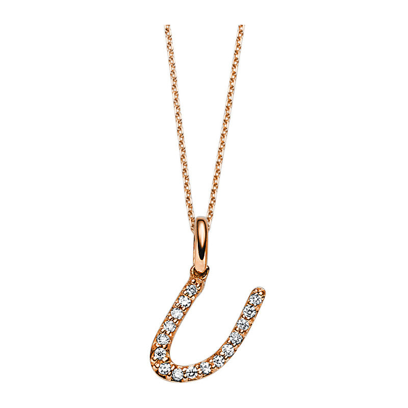 Collier 18 kt RG, 16 Brill. 0,07 ct, TW-si
