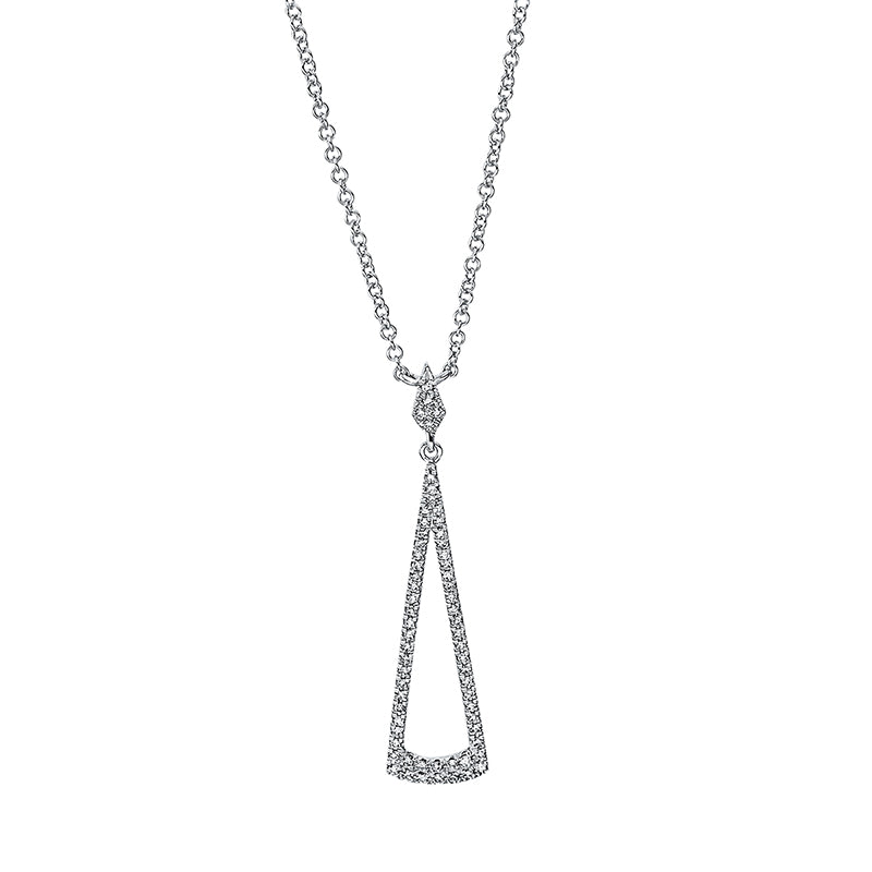 Collier 18 kt WG, 64 Dia. 0,15 ct, W-si