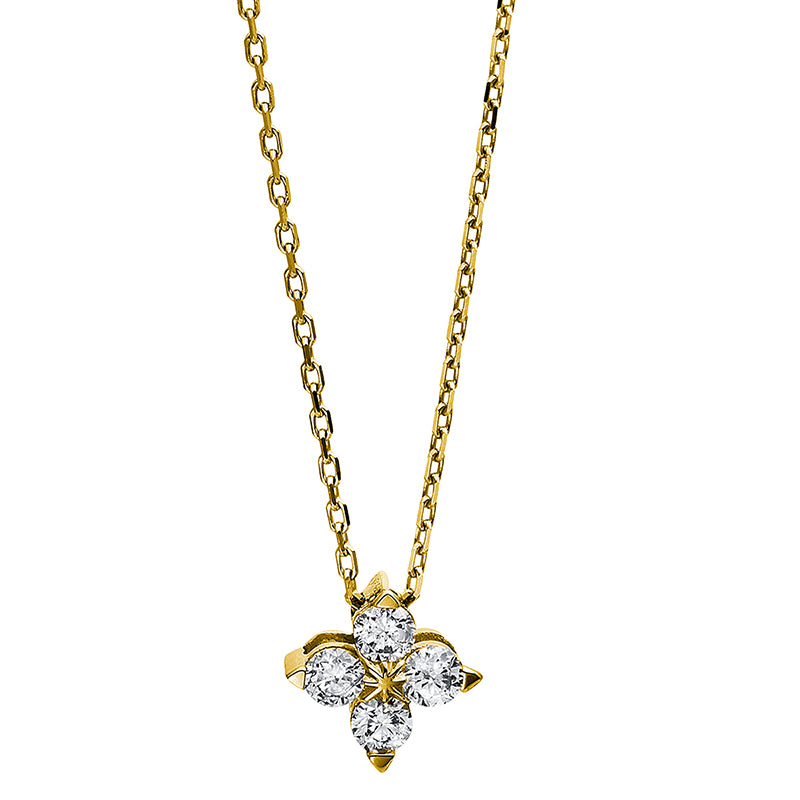 Collier 18 kt GG, 4 Brill. 0,40 ct, TW-si