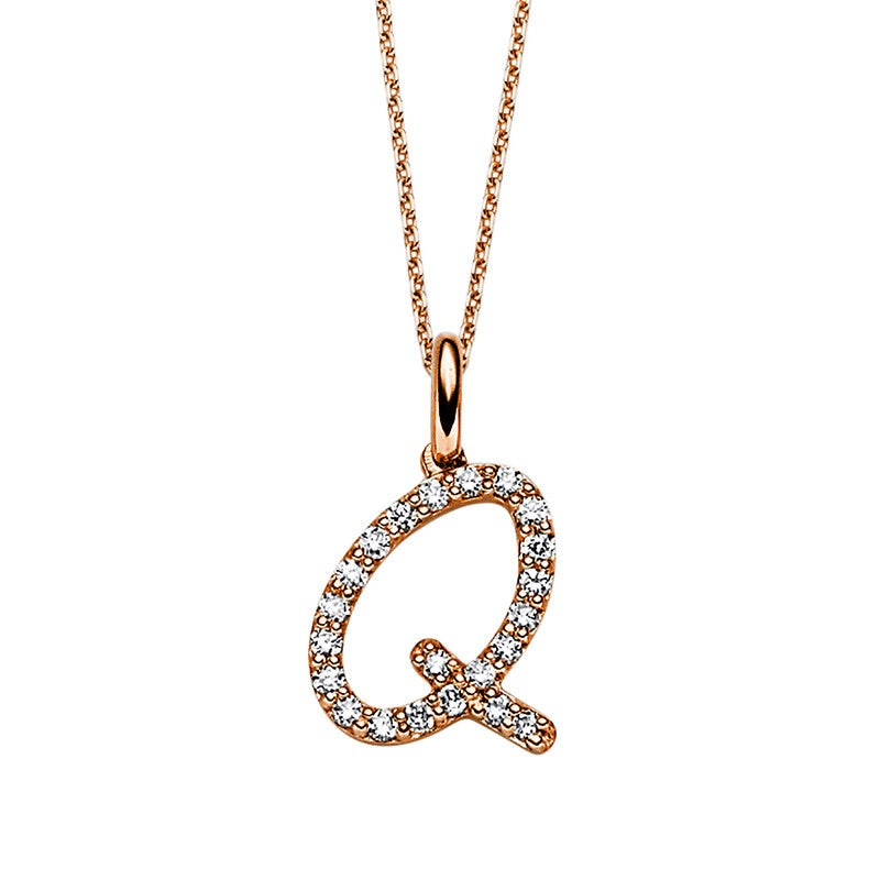 Collier 18 kt RG, 22 Brill. 0,13 ct, TW