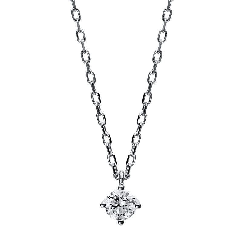 Collier 14 kt WG, 1 Brill. 0,23 ct, TW-si