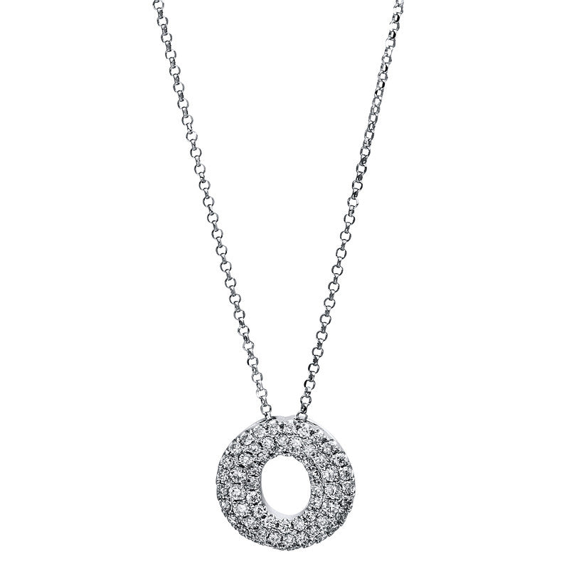 Collier 18 kt WG, 61 Brill. 0,42 ct, TW-si