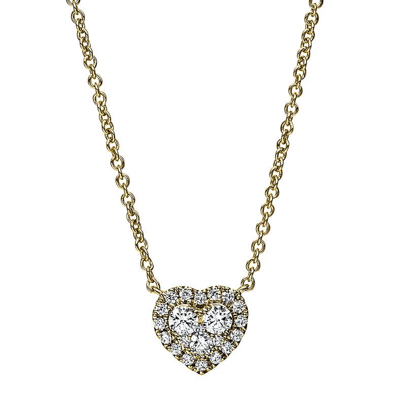 Collier 14 kt GG, 22 Brill. 0,29 ct, TW-si