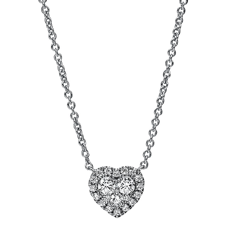 Collier 950 Pt Platin, 22 Brill. 0,28 ct, TW-si