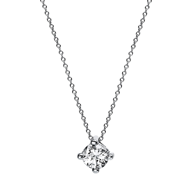 Collier 14 kt WG, 1 Brill. 0,25 ct, TW-si