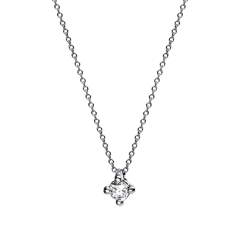 Collier 18 kt WG, 1 Brill. 0,05 ct, TW-si