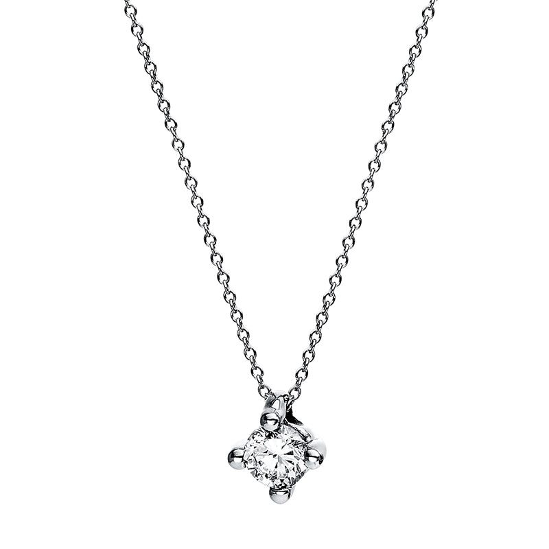 Collier 18 kt WG, 1 Brill. 0,20 ct, TW-si