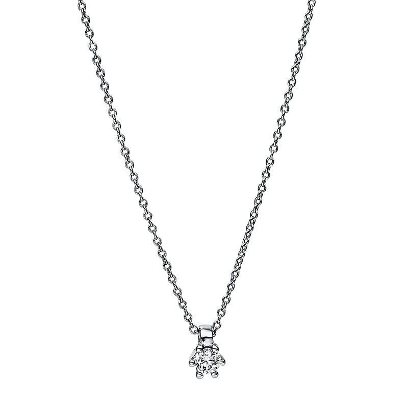 Collier 18 kt WG, 1 Brill. 0,07 ct, TW-si