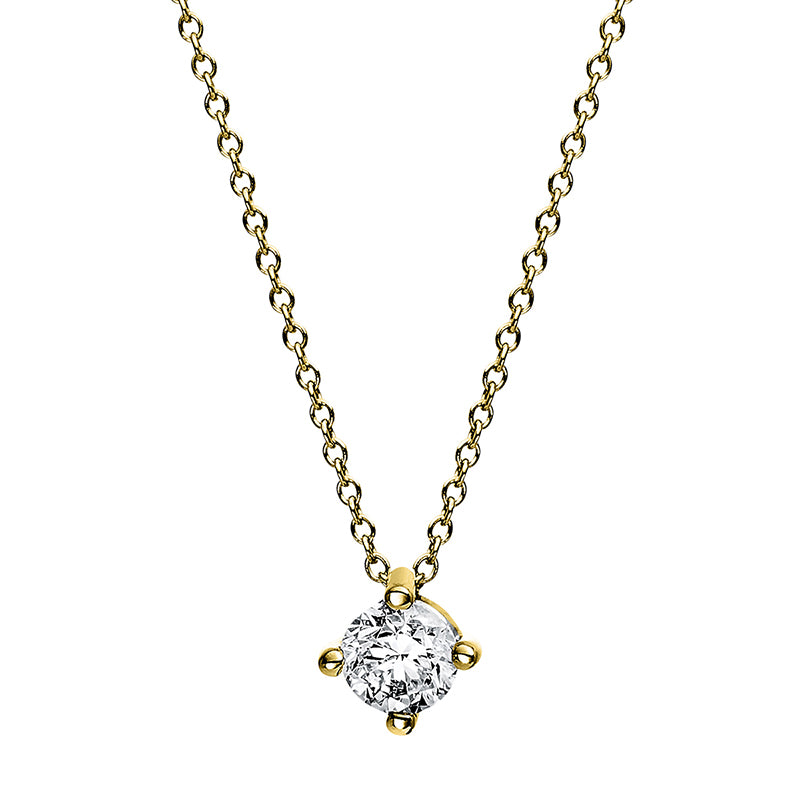Collier 18 kt GG, GIA2424304972, 1 Brill. 0,40 ct, TW-si