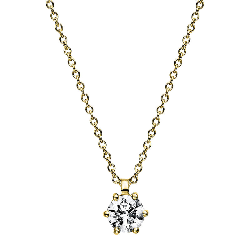 Collier 18 kt GG, GIA5463008066, 1 Brill. 0,40 ct, TW-si