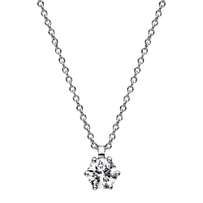 Collier 18 kt WG, GIA2434060575, 1 Brill. 0,40 ct, TW-si