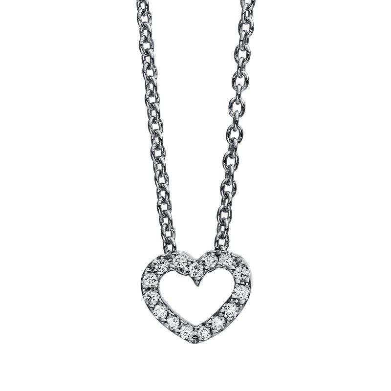 Collier 18 kt WG, 15 Brill. 0,04 ct, W-si