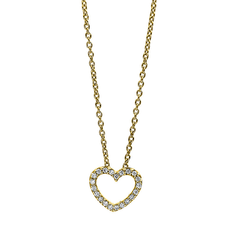 Collier 18 kt GG, 21 Brill. 0,05 ct, TW-si