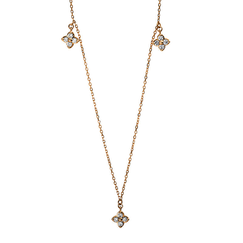 Collier 18 kt RG, 12 Brill. 0,25 ct, TW-si