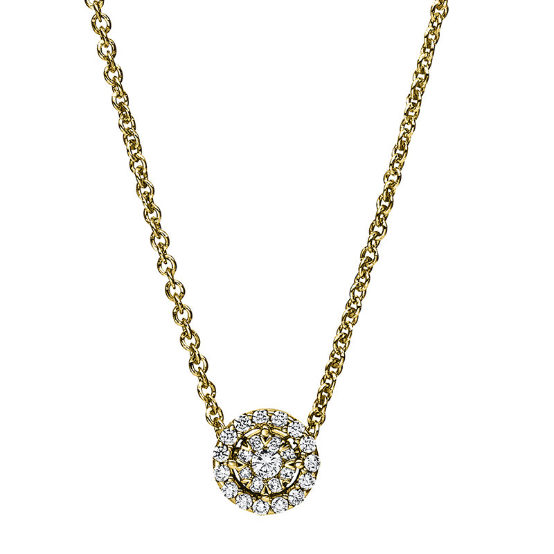 Collier 18 kt GG, 24 Brill. 0,12 ct, TW-si