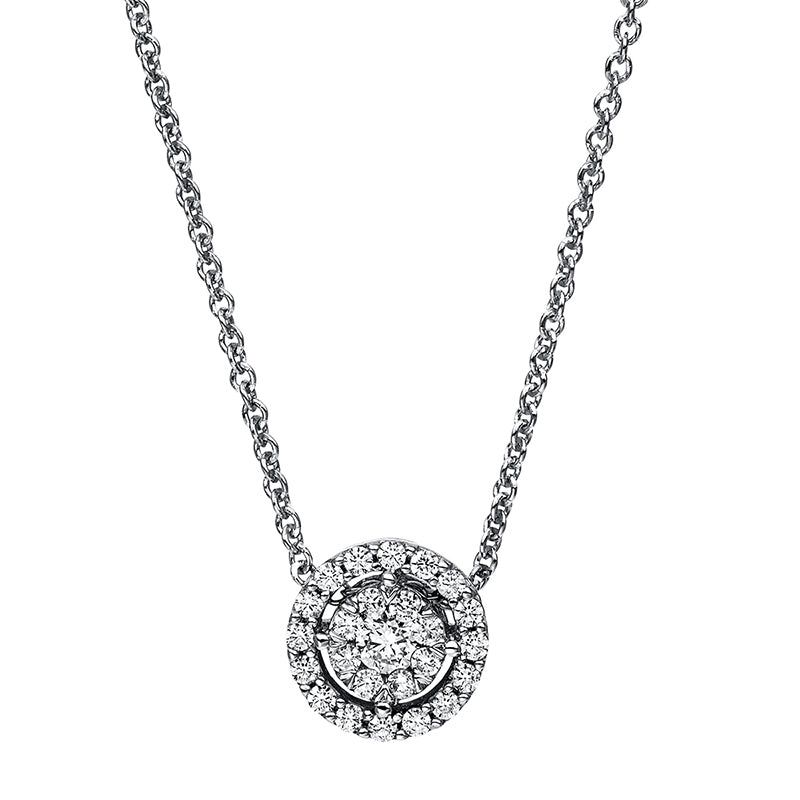 Collier 14 kt WG, 29 Brill. 0,30 ct, TW-si