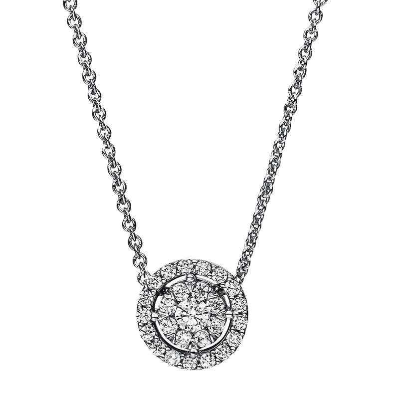 Collier 14 kt WG, 26 Brill. 0,42 ct, TW-si