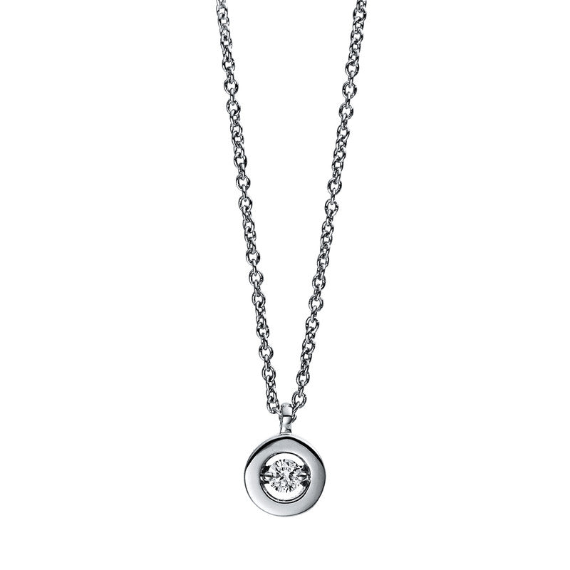 Collier 18 kt WG, 1 Brill. 0,05 ct, TW-si
