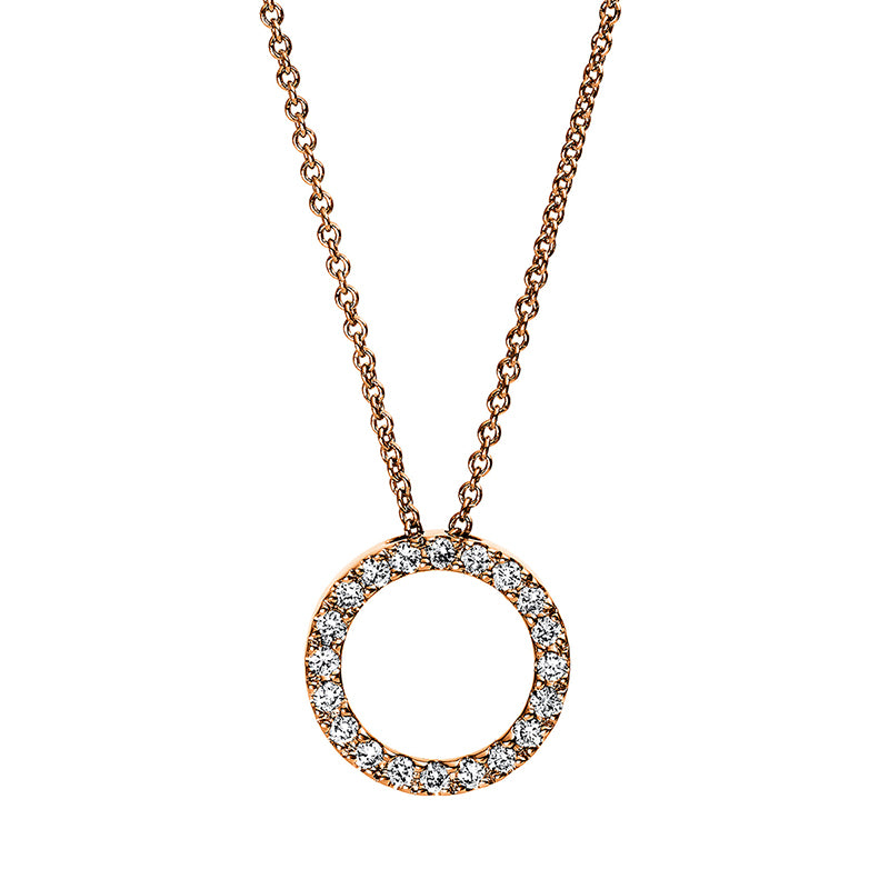 Collier 18 kt RG, 20 Brill. 0,17 ct, TW-si