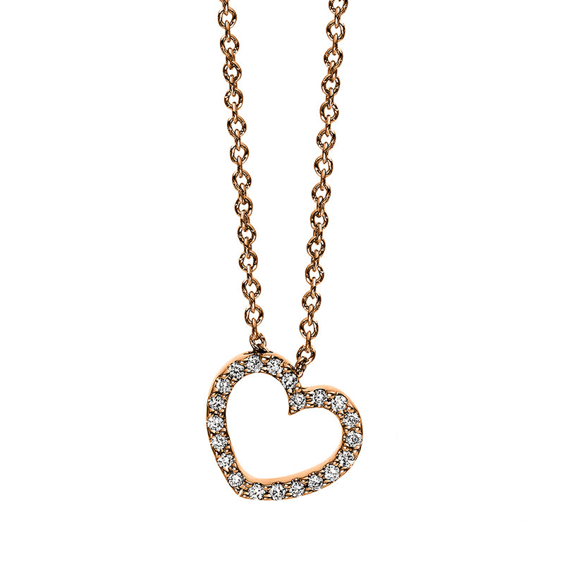 Collier 18 kt RG, 21 Brill. 0,05 ct, W-si