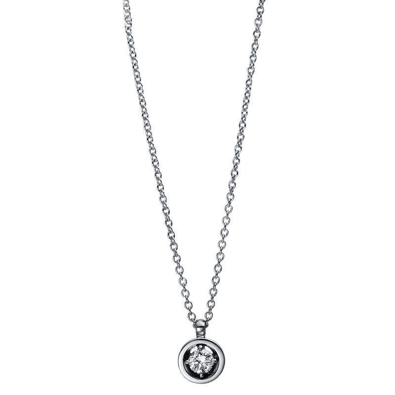 Collier 18 kt WG, 1 Brill. 0,11 ct, TW-si