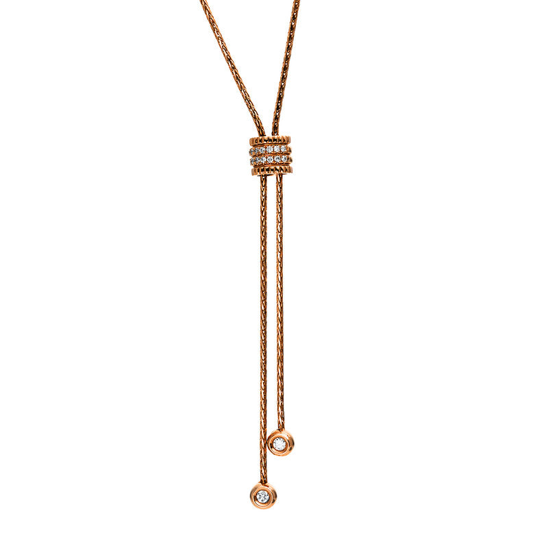 Collier 14 kt RG, 16 Brill. 0,12 ct, TW-si