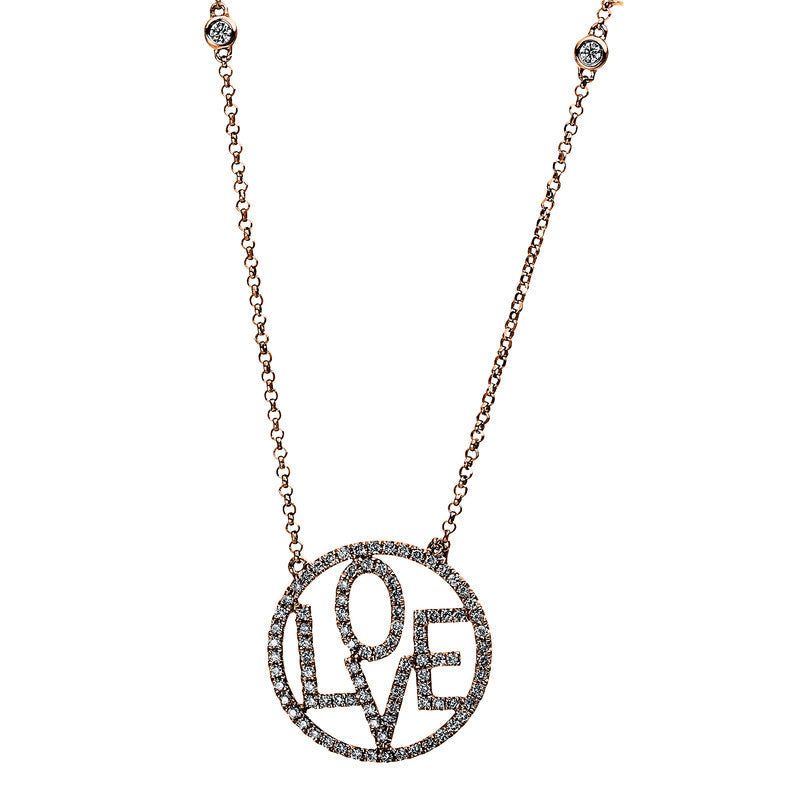 Collier 18 kt RG, mit ZÖ 38 cm + 40.6 cm, 96 Brill. 0,56 ct, TW-si