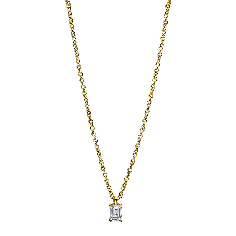 Collier 18 kt GG, 1 Sm.schliff 0,15 ct, TW-si