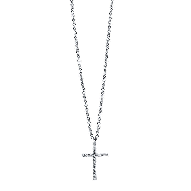 Collier 18 kt WG, 17 Brill. 0,04 ct, TW-si
