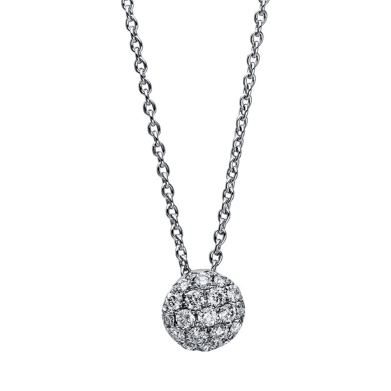 Collier 14 kt WG, 19 Brill. 0,25 ct, TW-vsi