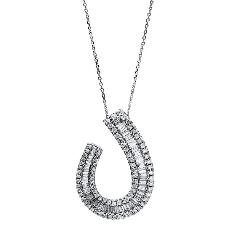 Collier 18 kt WG, 49 Bag. 0,41 ct, TW-si, 80 Brill. 0,38 ct, TW-si