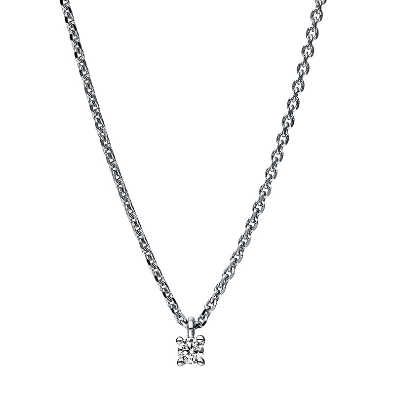 Collier 18 kt WG, 1 Brill. 0,05 ct, TW-si