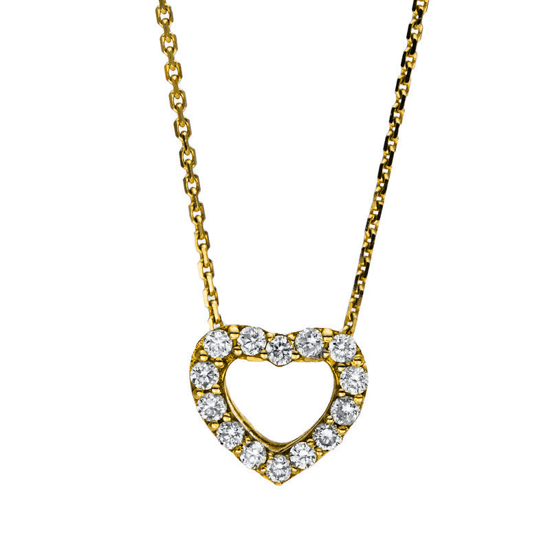 Collier 14 kt GG, 14 Brill. 0,07 ct, TW-vsi/si