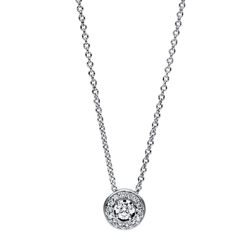 Collier 18 kt WG, 15 Brill. 0,11 ct, TW-si