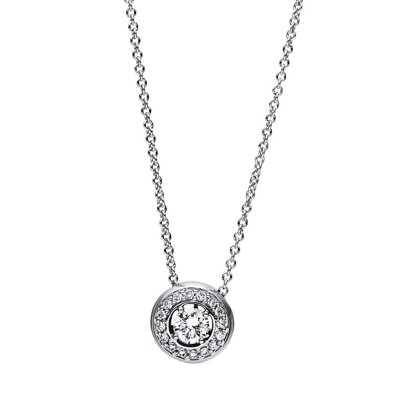Collier 18 kt WG, 17 Brill. 0,22 ct, W-si