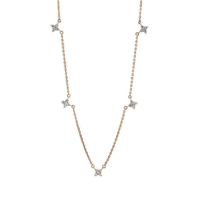 Collier 18 kt RG, 25 Brill. 0,28 ct, TW-si