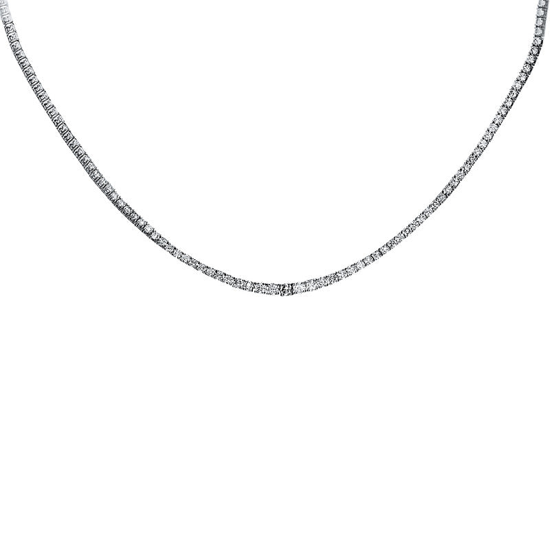 Collier 18 kt WG, 201 Brill. 4,77 ct, TW-si