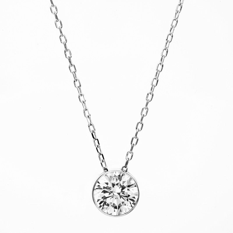 Collier 18 kt WG, GIA5383495528, 1 Brill. 0,70 ct, F-si