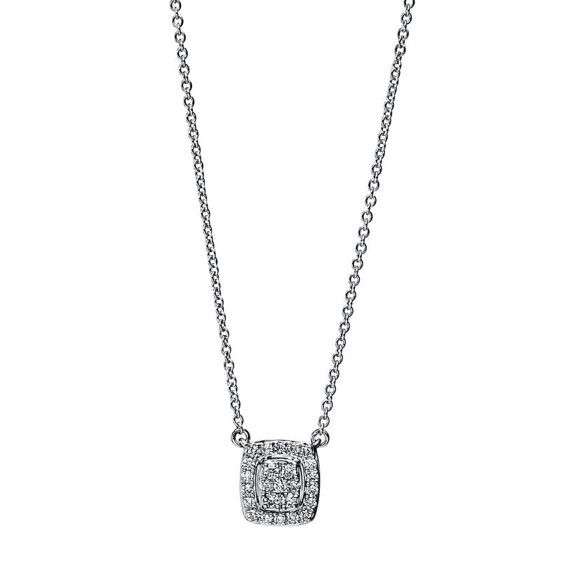Collier 18 kt WG, 25 Brill. 0,16 ct, TW-si
