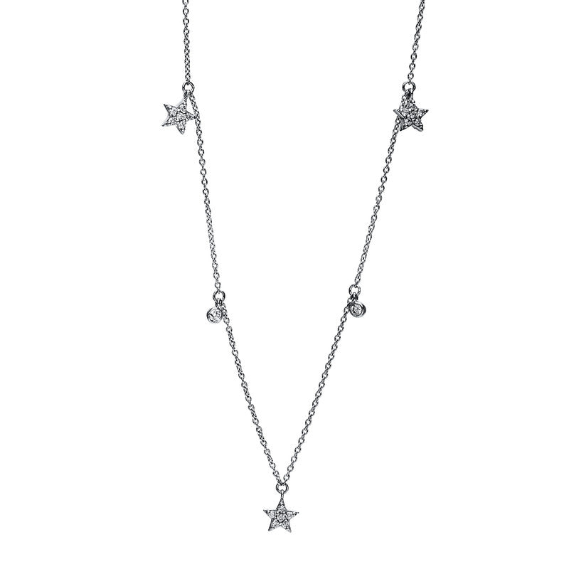 Collier 18 kt WG, 22 Brill. 0,19 ct, TW-pi