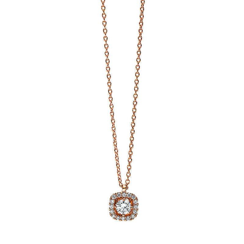 Collier 18 kt RG, 17 Brill. 0,18 ct, TW-si