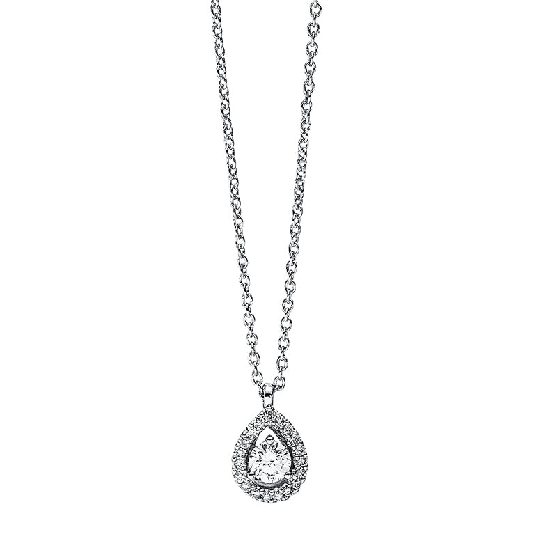 Collier 14 kt WG, 20 Brill. 0,18 ct, TW-si