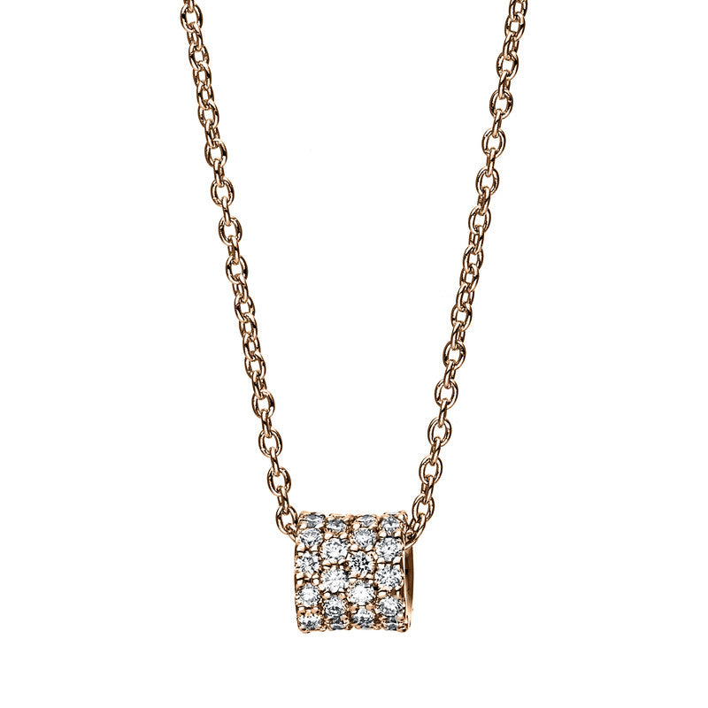 Collier 18 kt RG, 48 Brill. 0,19 ct, TW-si