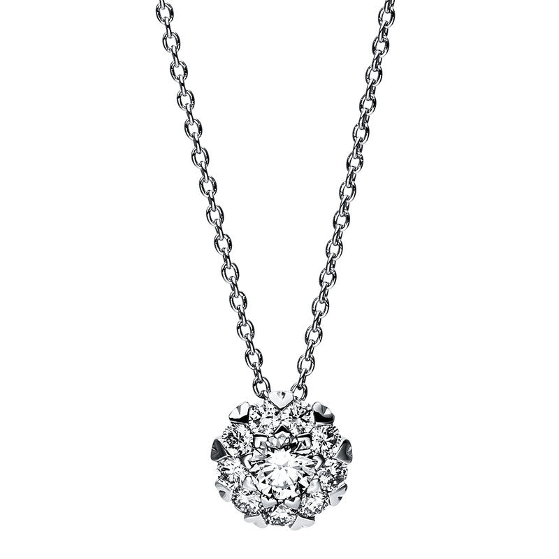 Collier 18 kt WG, 10 Brill. 0,35 ct, TW-si