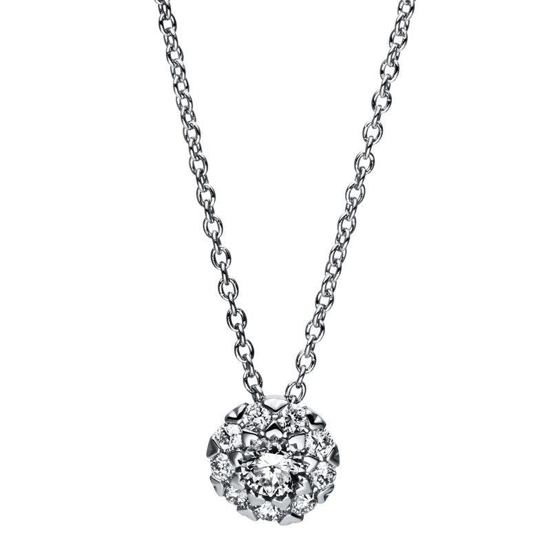 Collier 18 kt WG. 10 Brillanten 0.17 ct. TW-si. L:42.0 cm