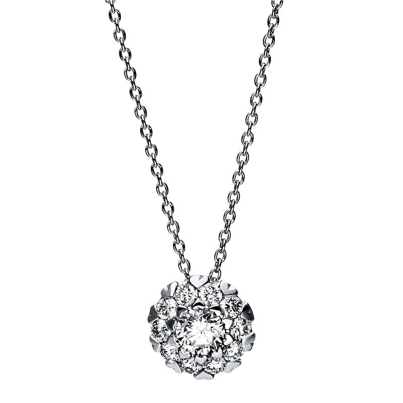 Collier 18 kt WG, 11 Brill. 0,45 ct, TW-si