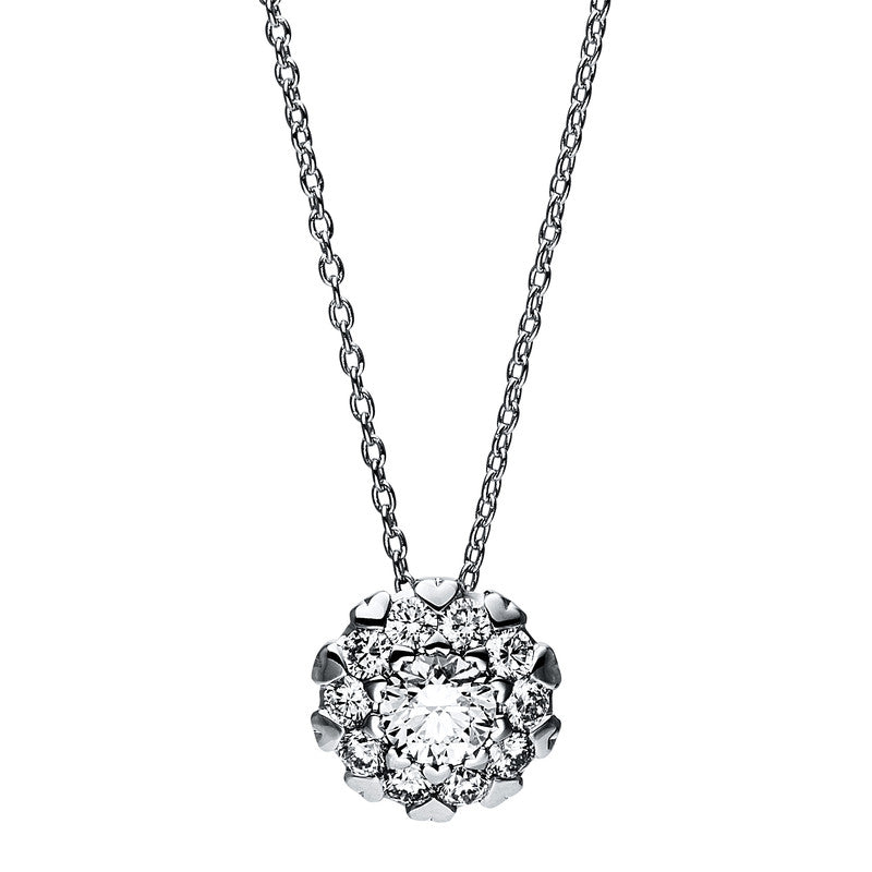 Collier 18 kt WG, 11 Brill. 0,50 ct, W-si